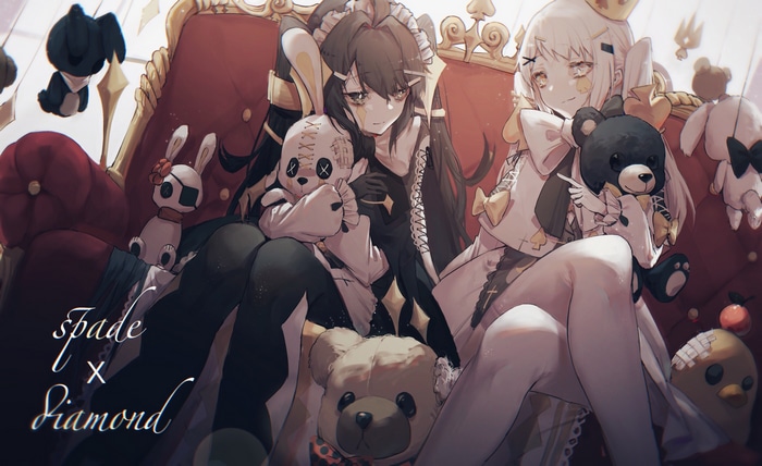 KonYa666's Anime Girls with Stuffed Animals on a Throne