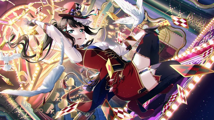 Kurosawa Dia from Love Live! in a circus-themed outfit