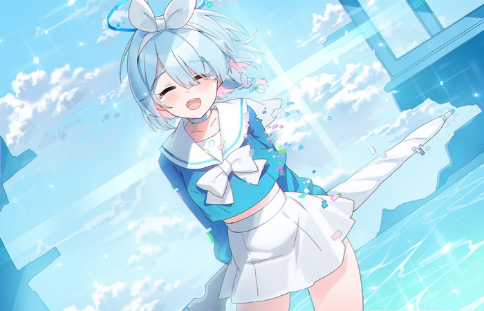 Arona from Blue Archive in a sailor uniform