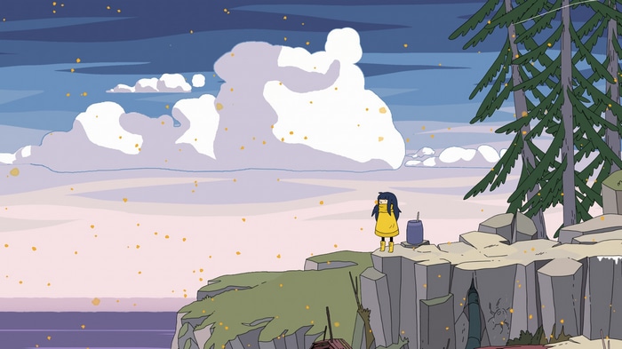 Minute of Islands: Girl on a Cliff Overlooking the Sea