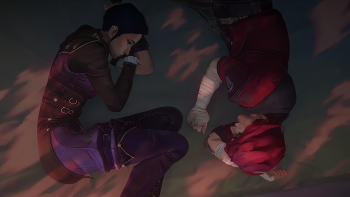 Caitlyn and Vi sleeping in Arcane
