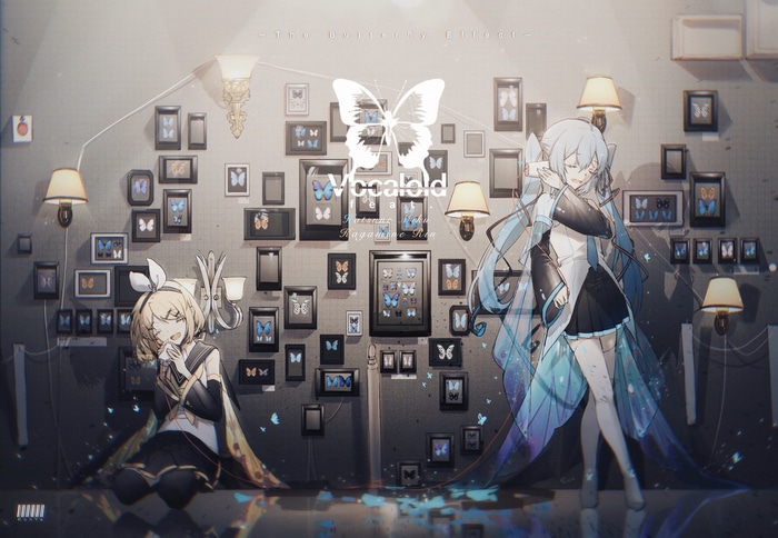 Vocaloid Kagamine Rin and Hatsune Miku Butterfly Effect