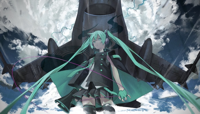 4K Hatsune Miku with Airplane
