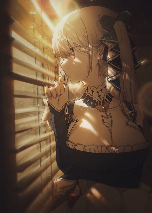 Formidable from Azur Lane looking out window