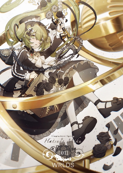 Hatsune Miku in a Gothic Lolita Outfit with a Telephone