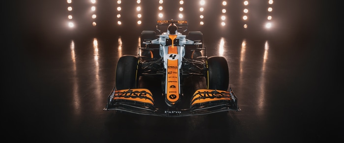 McLaren Formula 1 race car with number 4