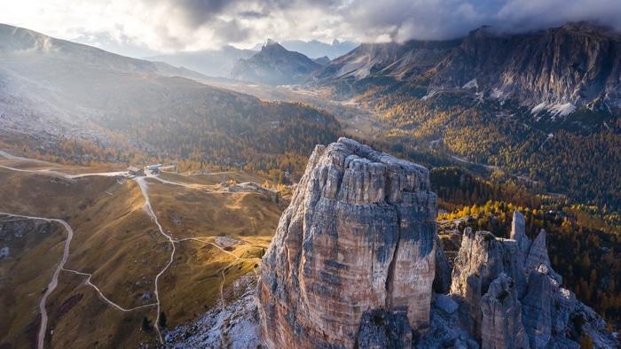 4K Dolomites Rock Formation Landscape