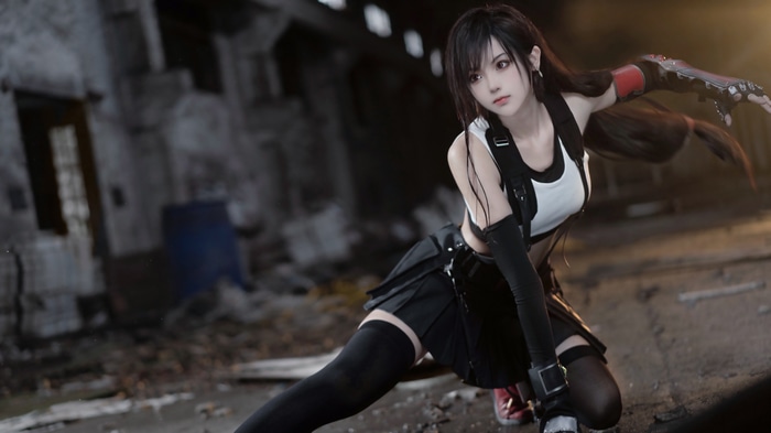 4K Tifa Lockhart Cosplay from Final Fantasy