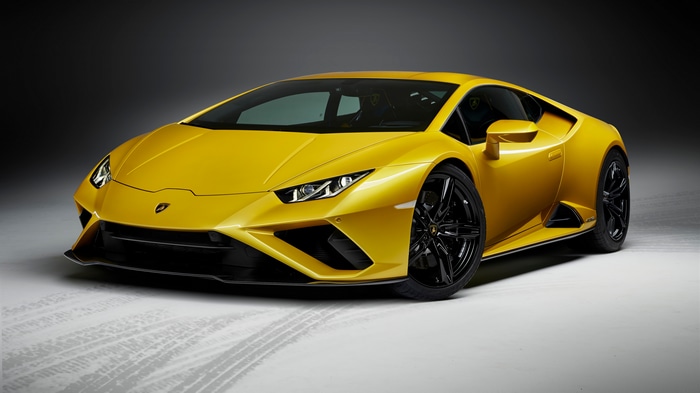 Yellow Lamborghini Huracan sports car