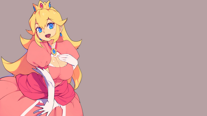 4K Princess Peach in a pink dress