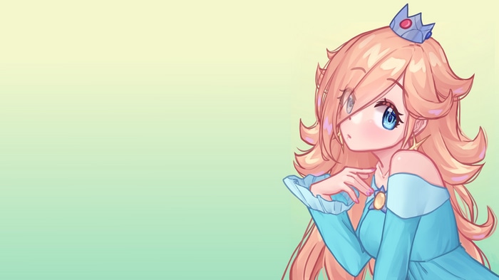 Princess Rosalina in blue dress with crown