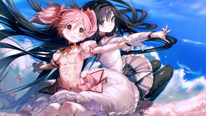 Madoka Kaname and Homura Akemi from Mahou Shoujo Madoka Magica