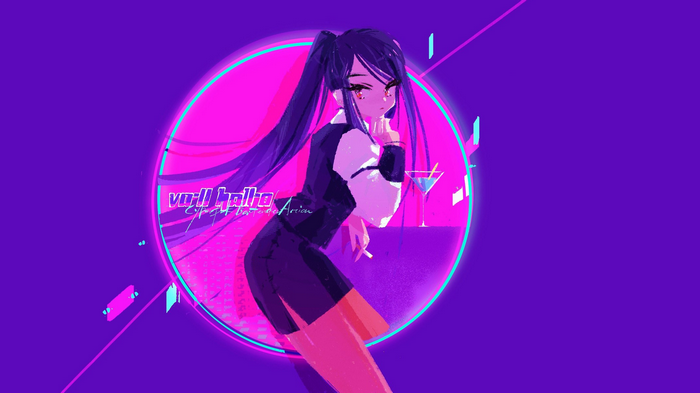 Jill Stingray from Va-11 Hall-A with a drink
