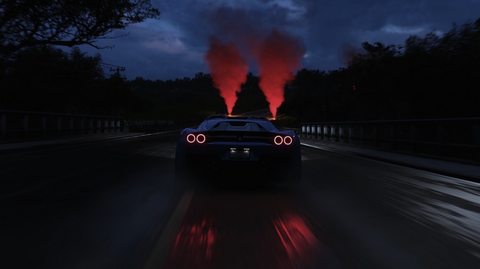 4K Ferrari with Red Smoke in Forza Horizon 5