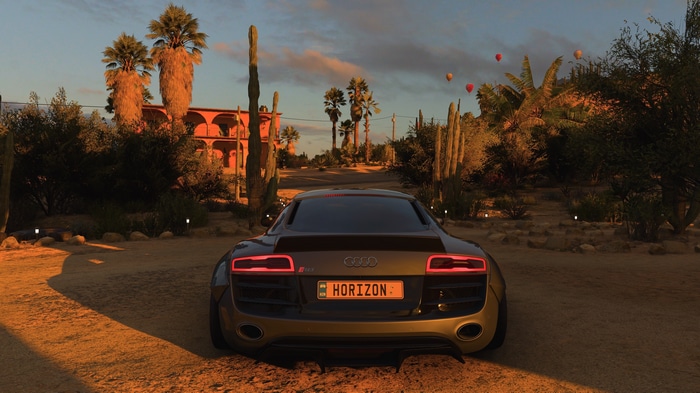 Forza Horizon 5 Audi R8 in Desert Landscape