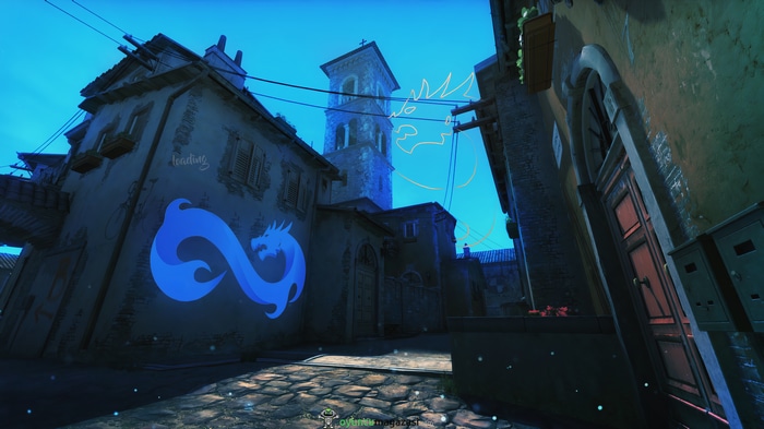 Counter-Strike: Global Offensive loading screen with dragon graffiti