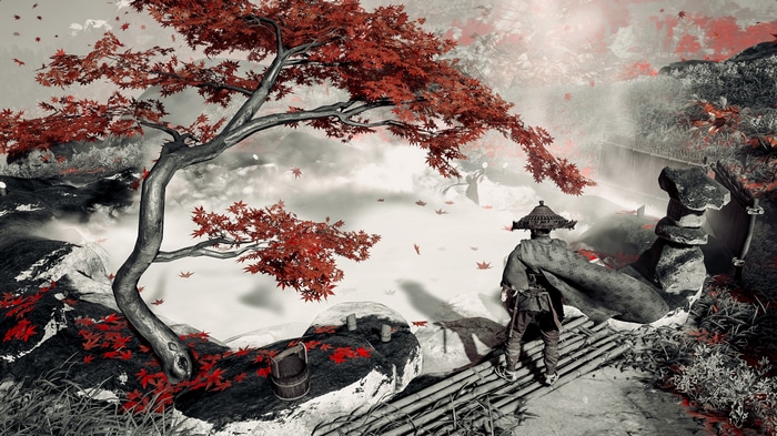 4K Ghost of Tsushima Samurai in Autumn