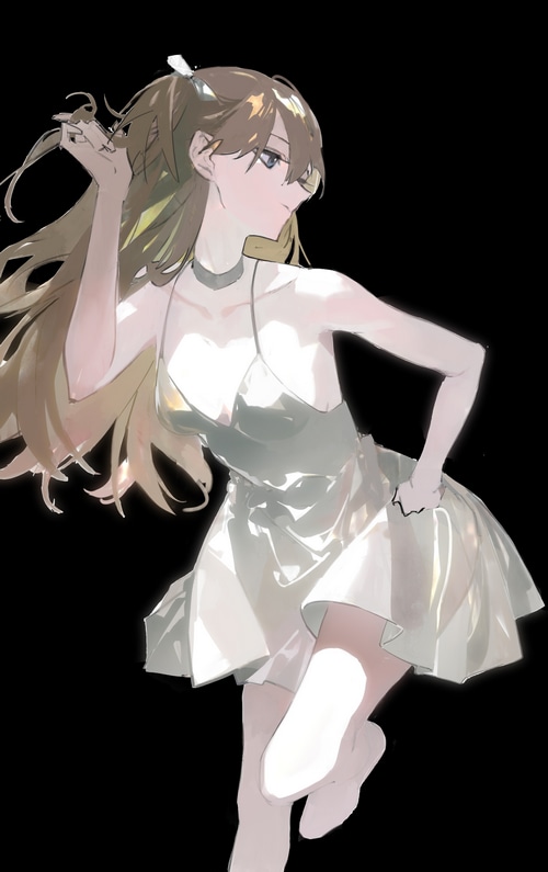 Asuka Langley Soryu in a white dress