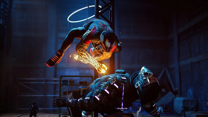 4K Marvel Comics Spider-Man fighting a robot