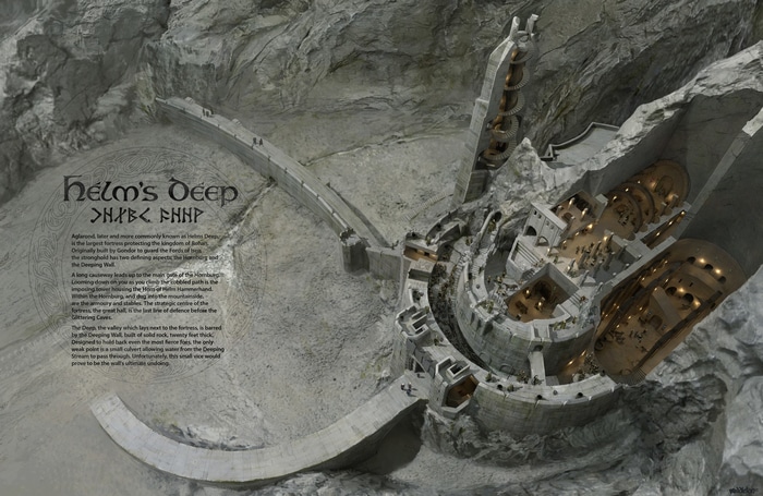 Helms Deep Cutaway Fantasy Art