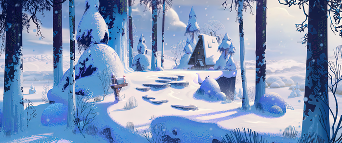 Gavin ODonnell winter cabin in the snow