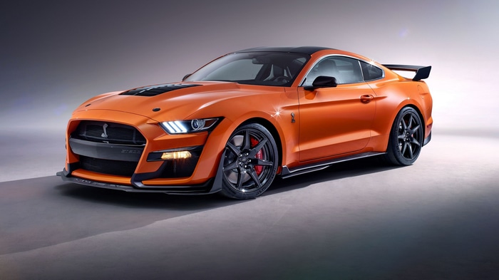 4K Orange Ford Mustang Shelby GT500