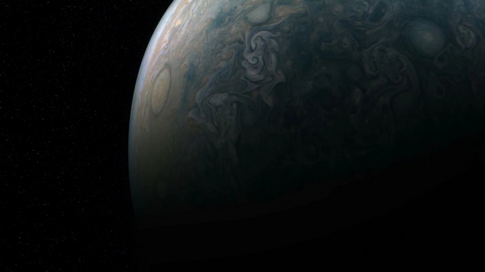 Jupiter in Space with Stars