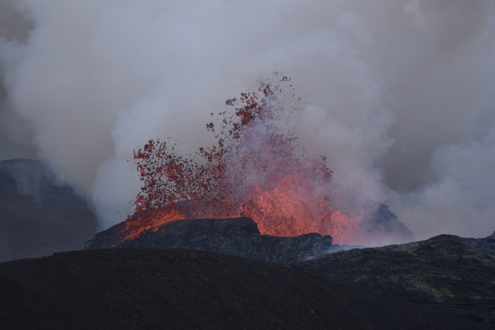 4K Fagradalsfjall volcano eruption in Iceland
