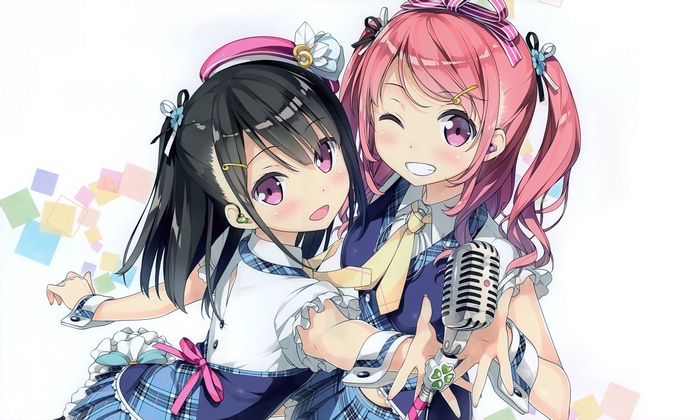 4K Anime Girls with Pink Hair and Purple Eyes