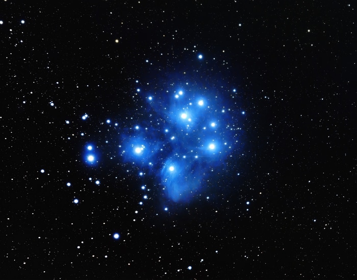 The Pleiades Star Cluster in Space