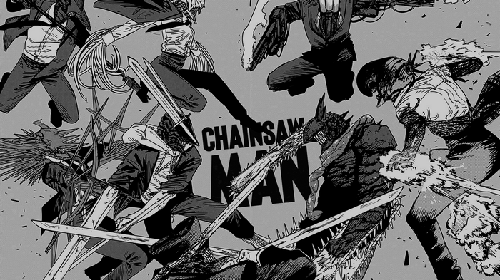 Chainsaw Man manga characters in battle