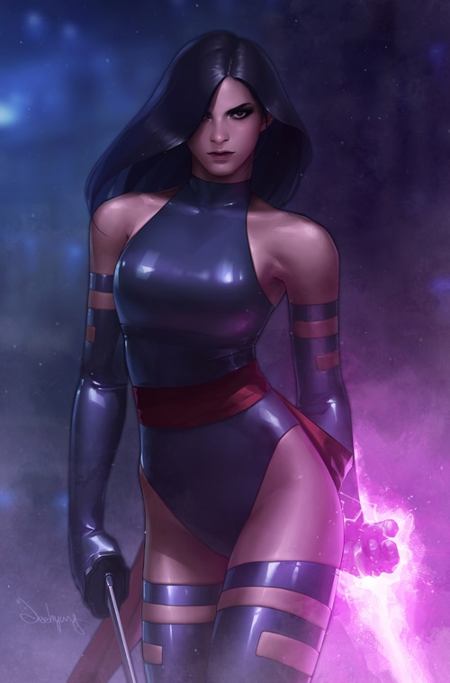 Psylocke from X-Men with psychic katana