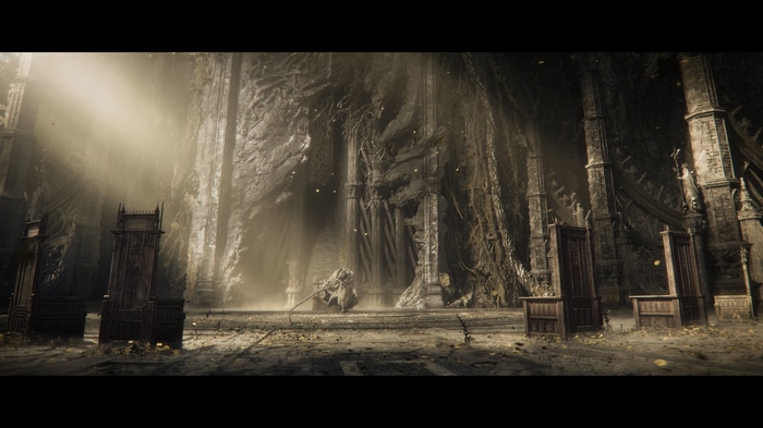 Elden Ring screenshot of a throne room