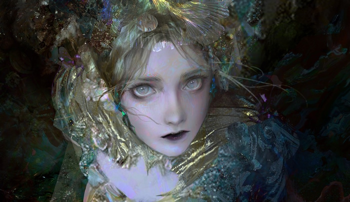 Portrait of Alayne with Glitter Hair