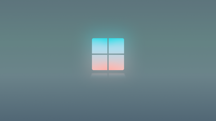 Windows 11 logo on a gradient background