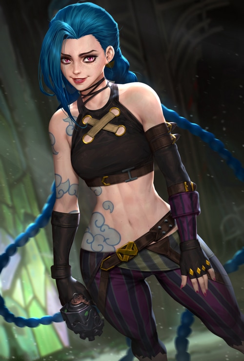 Jinx from Arcane and League of Legends fan art
