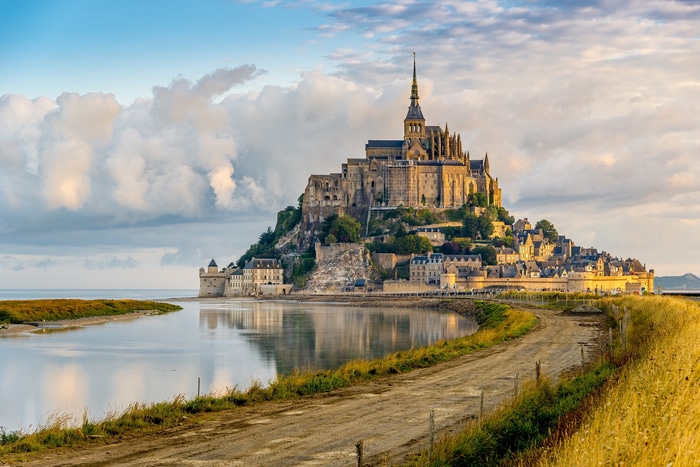 Mont Saint-Michel castle and village in France