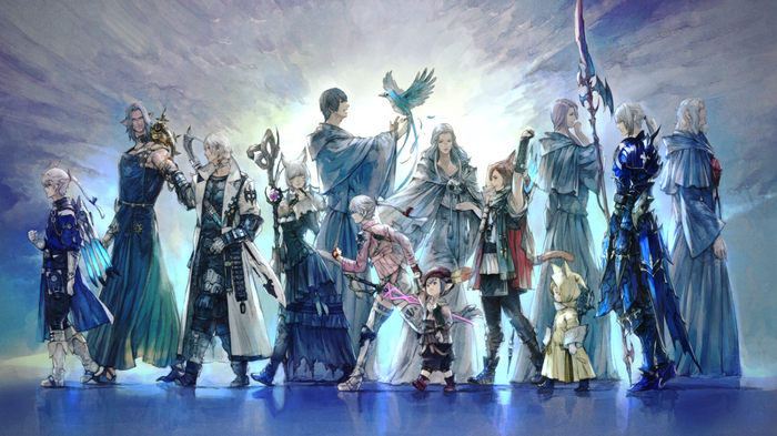 Final Fantasy XIV Characters in a Watercolor Style