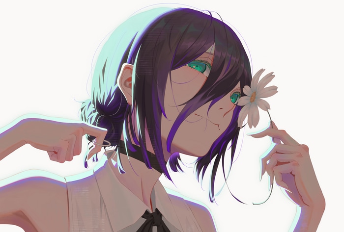 4K Reze from Chainsaw Man with a flower
