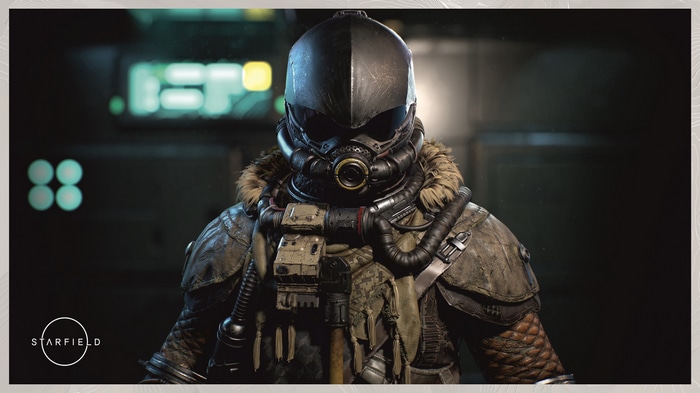 Starfield concept art of a character in a spacesuit