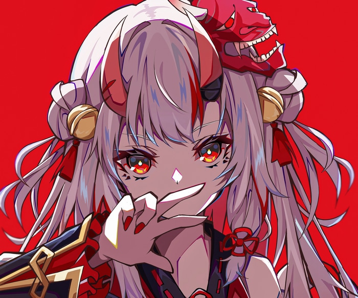 Nakiri Ayame Oni Girl with Red Mask