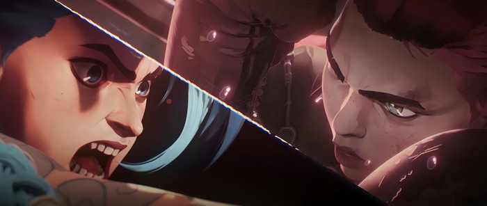 Arcane: Vi and Jinx in confrontation