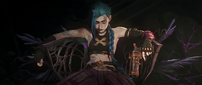 4K Jinx with a gun in Arcane