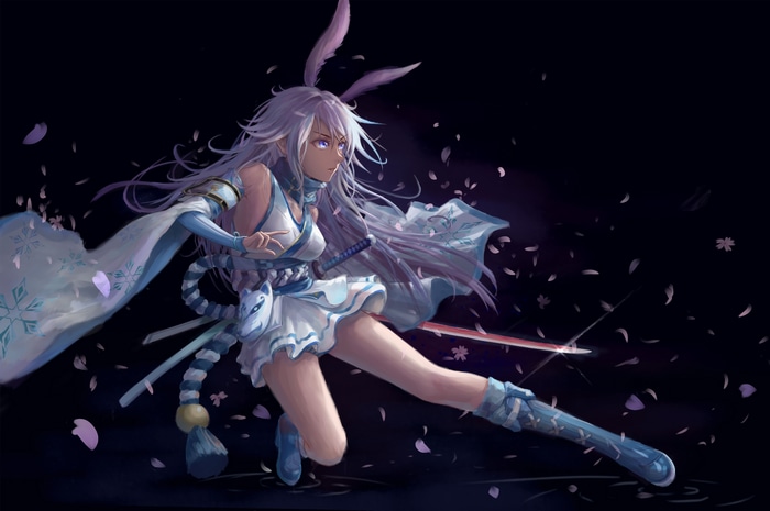 Yae Sakura with Bunny Ears and Sword