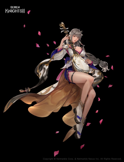 Junq Jeon from Seven Knights II playing a lute
