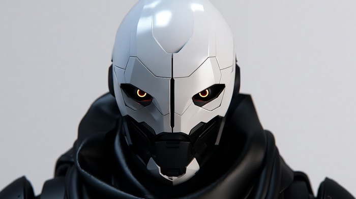 Destiny Robot with White and Black Armor