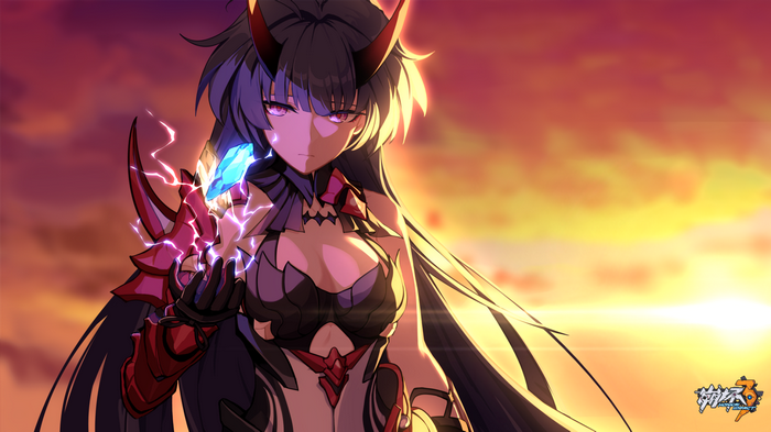 Raiden Mei from Honkai Impact 3rd with lightning