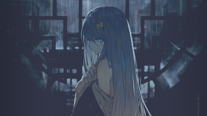 Fu Hua from Honkai Impact 3rd in the rain