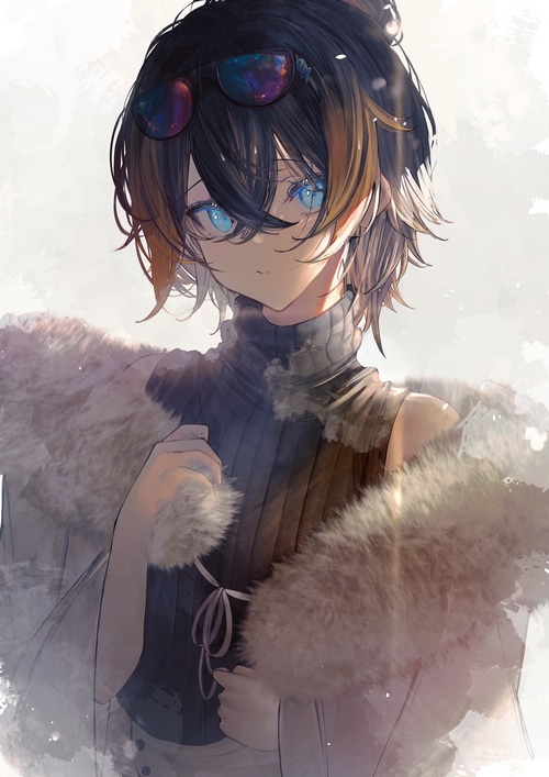 Petra Gurin from Nijisanji wearing a fur coat