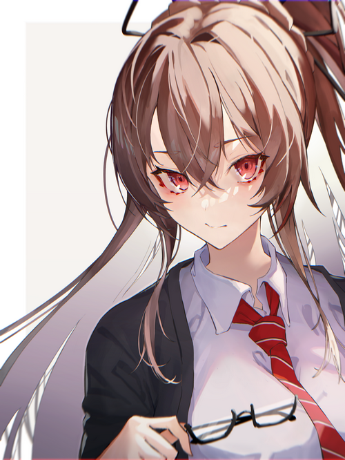 Azur Lane Swiftsure wearing a school uniform